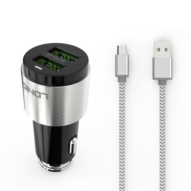 شارژر فندکی الدینیو مدل C403 به همراه کابل تبدیل microUSB