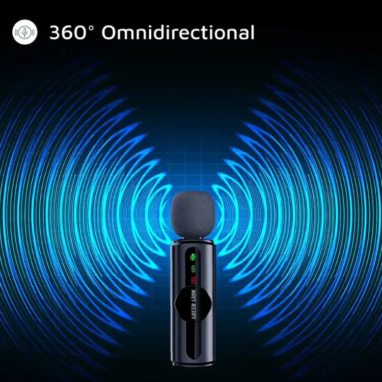 میکروفن بی سیم گرین لاین مدل GM-75X با درگاه اتصال USB-C/لایتنینگ/USB-A