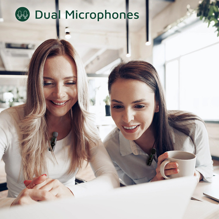 ست میکروفن بی سیم گرین لاین مدل GM-76X با درگاه اتصال USB-C/لایتنینگ/USB-A