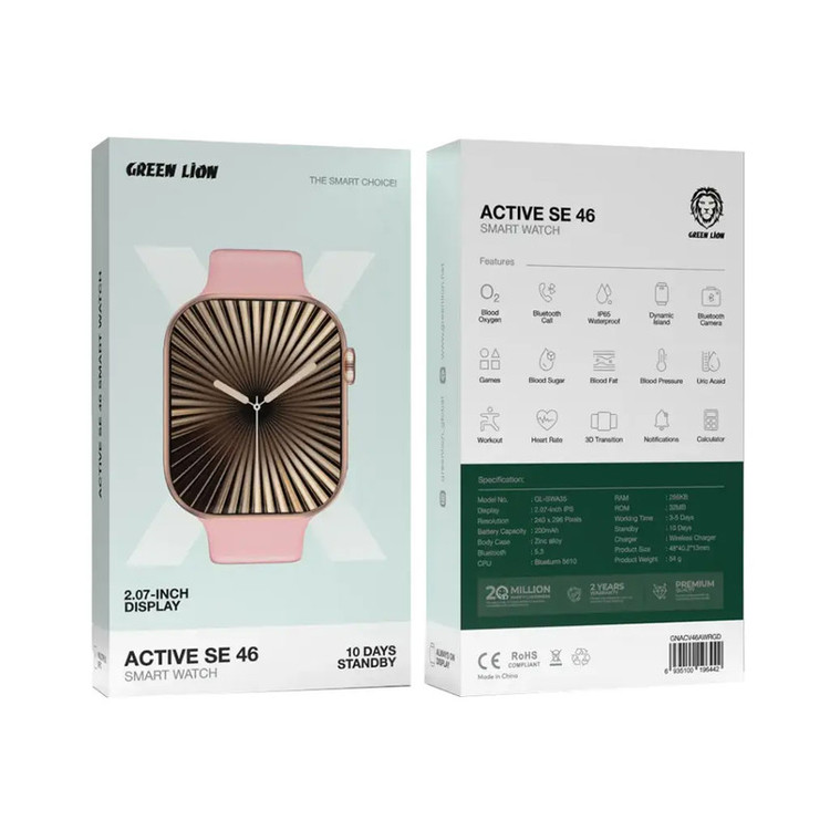 ساعت هوشمند گرین لاین مدل ACTIVE SE 46 با بند سیلیکونی