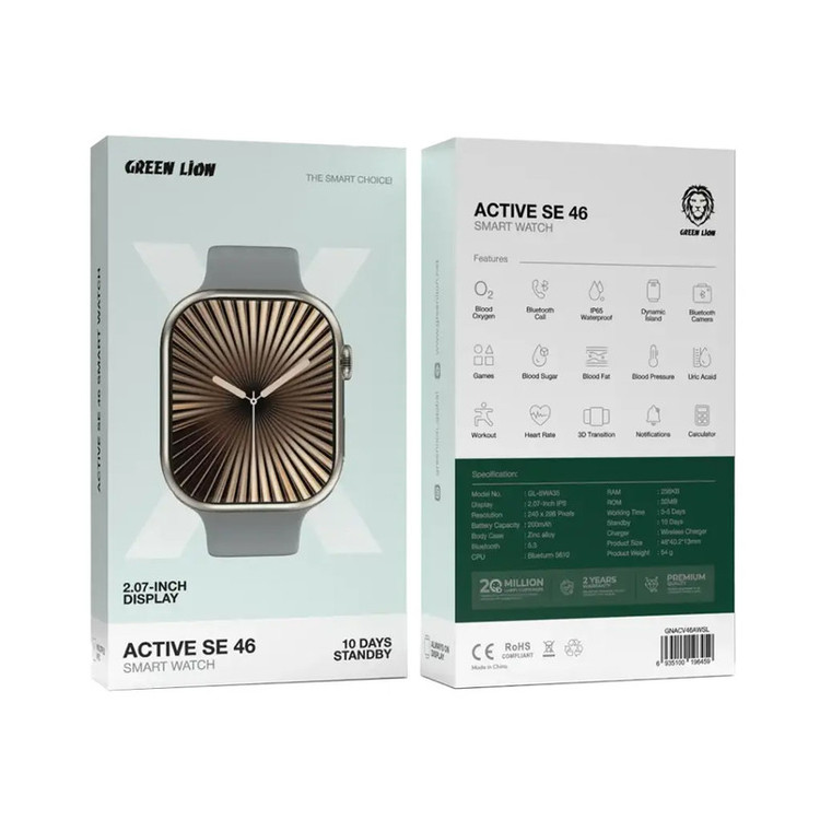 ساعت هوشمند گرین لاین مدل ACTIVE SE 46 با بند سیلیکونی