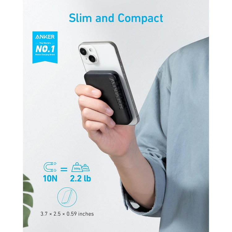 پاوربانک انکر مدل 321MagGO A1616 ظرفیت 5000 میلی آمپر ساعت