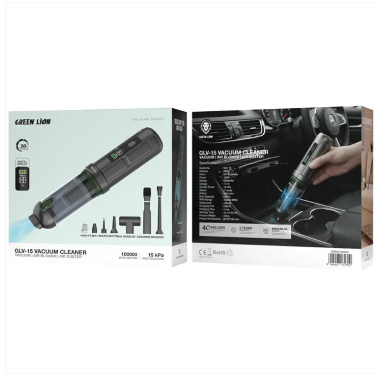 جاروشارژی خودرو گرین لاین مدل GLV-15
