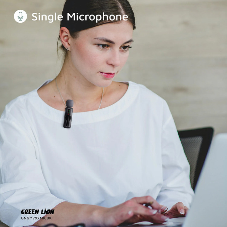 میکروفن بی سیم گرین لاین مدل GM-79X با درگاه اتصال USB-C/لایتنینگ/AUX