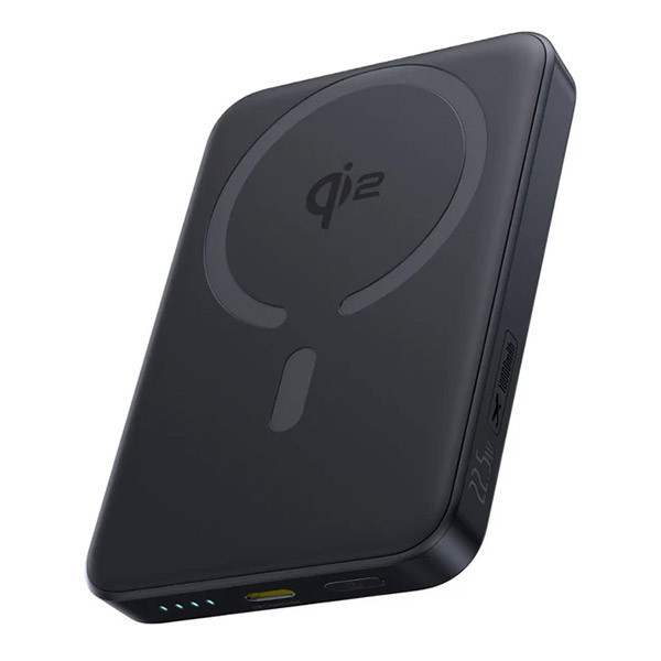 پاوربانک بی‌سیم 22.5 وات بیسوس مدل EnerFill FM12 Qi2 Magnetic ظرفیت 10000 میلی‌آمپرساعت به همراه کابل USB-C
